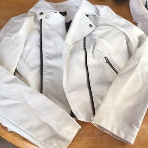 Rue21 used white leather jacket